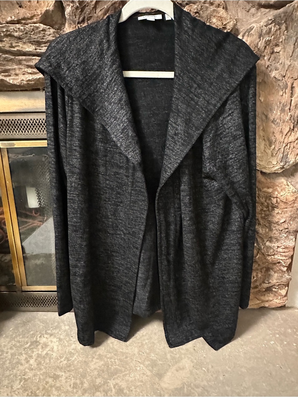 Chico's Charcoal Gray Hooded Sweater with matching sleeveless vest